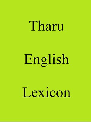 cover image of Tharu English Lexicon